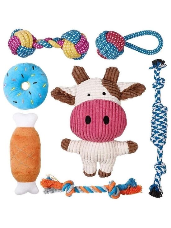 Toozey Other - Toozey Puppy Toys for Small Dogs, 7 Pack Small Dog Squeaky, Chew, Rope Toys